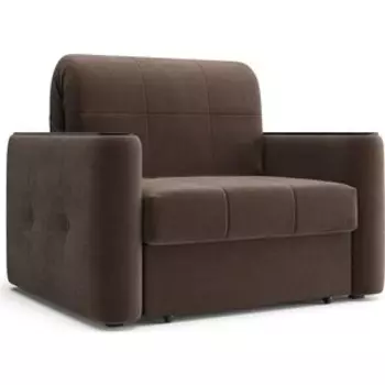 Кресло Агат Ницца 0.8 - Velutto 23 шоколад/накладка венге