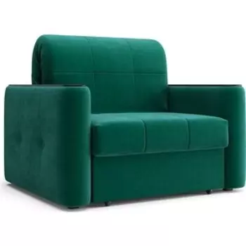 Кресло Агат Ницца 0.8 - Velutto 33 изумрудный/накладка венге