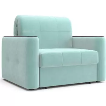 Кресло Агат Ницца НПБ 0.8 - Velutto 14 мятный/накладка венге