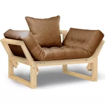 Кресло Arsko Амбер сосна-коричневая рогожка.