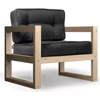 Кресло Arsko Астер сосна-черная рогожка.