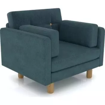 Кресло Arsko Ингвар голубой велюр