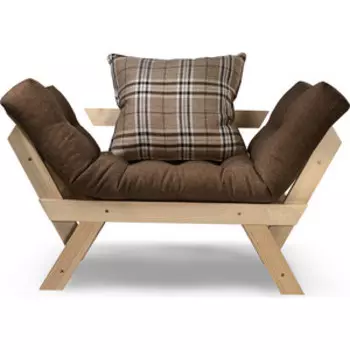 Кресло Arsko Отман сосна-коричневая рогожка