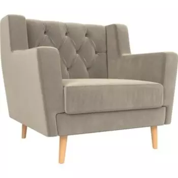 Кресло АртМебель Брайтон Люкс микровельвет бежевый