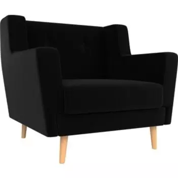 Кресло АртМебель Брайтон микровельвет черный