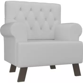 Кресло АртМебель Хилтон экокожа белый