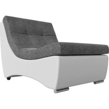 Кресло АртМебель Монреаль кресло рогожка серый экокожа белый