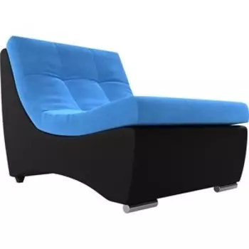 Кресло АртМебель Монреаль кресло велюр голубой экокожа черный