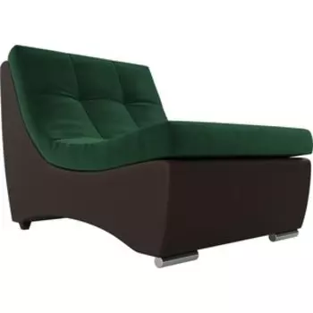 Кресло АртМебель Монреаль кресло велюр зеленый экокожа коричневый