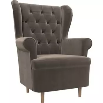 Кресло АртМебель Торин Люкс велюр коричневый