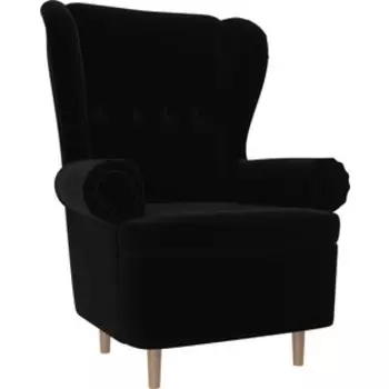 Кресло АртМебель Торин велюр черный