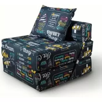 Кресло бескаркасное Mypuff Айскрим мебельный хлопок kv_443