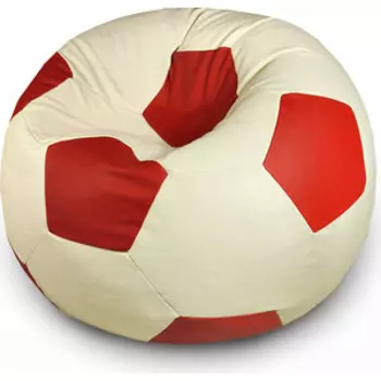 Кресло бескаркасное Mypuff Футбольный мяч Спартак экокожа ball_056_055