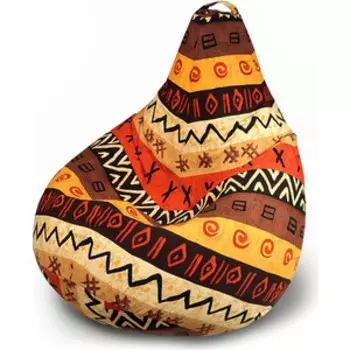 Кресло бескаркасное Mypuff Груша Африка размер стандарт мебельный хлопок b_048