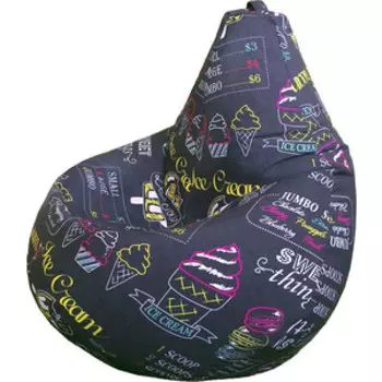 Кресло бескаркасное Mypuff Груша айскрим размер стандарт мебельный хлопок b_443