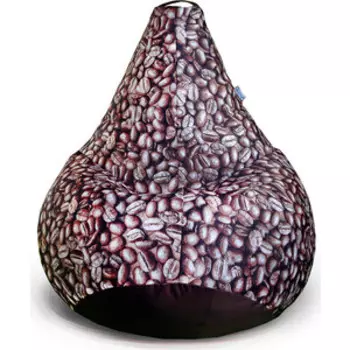 Кресло бескаркасное Mypuff Груша Дон кофе размер комфорт мебельный хлопок и оксфорд bbb_599_022