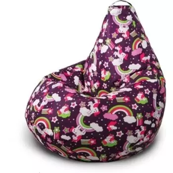 Кресло бескаркасное Mypuff Груша единорог размер компакт мебельный хлопок bm_560