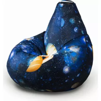 Кресло бескаркасное Mypuff Груша космос размер комфорт мебельный хлопок bbb_516