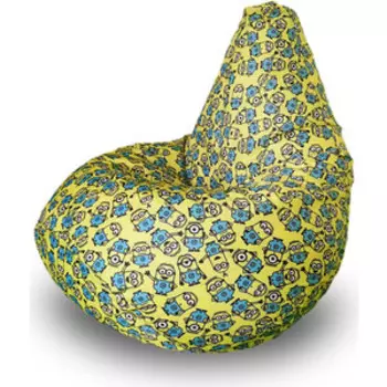 Кресло бескаркасное Mypuff Груша миньоны размер компакт принтованный оксфорд bm_593