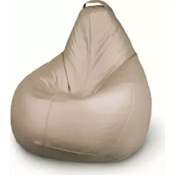 Кресло бескаркасное Mypuff Груша Отто бежевый размер комфорт экокожа bbb_434