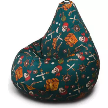 Кресло бескаркасное Mypuff Груша пираты размер компакт мебельный хлопок bm_556