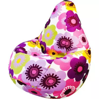 Кресло бескаркасное Mypuff Груша Пуэрто Плата фиолетовый размер компакт мебельный хлопок bm-319