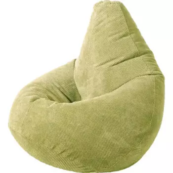 Кресло бескаркасное Mypuff Груша салатовый размер компакт объемный велюр bm-505