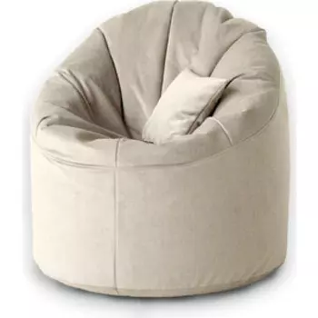 Кресло бескаркасное Mypuff Лаунж латте мебельный велюр L-423