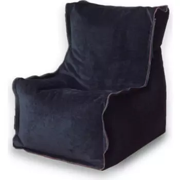 Кресло бескаркасное Mypuff Лофт-Элит черный микровельвет lf-456