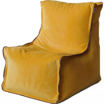 Кресло бескаркасное Mypuff Лофт-Элит желтая горчица микровельвет lf-450