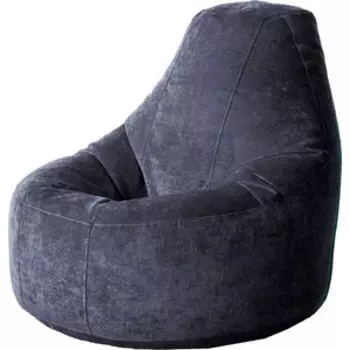 Кресло бескаркасное Mypuff Люкс грифельный микровельвет bn-457