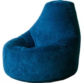 Кресло бескаркасное Mypuff Люкс синий микровельвет bn-454