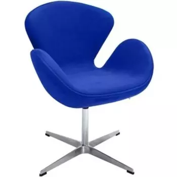 Кресло Bradex Swan Chair синий, искусственная замша (FR 0652)