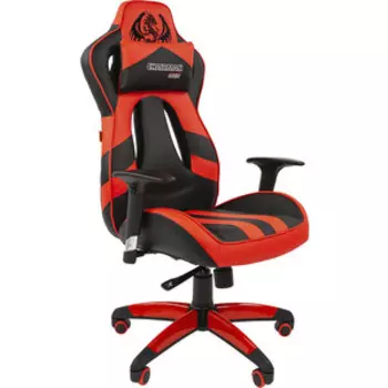 Кресло Chairman Game 25 экопремиум черный/красный