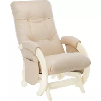 Кресло для кормления Milli Smile дуб шампань, к/з polaris beige с карманами