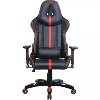 Кресло компьютерное Brabix GT Carbon GM-120 две подушки экокожа черное/красное (531931)