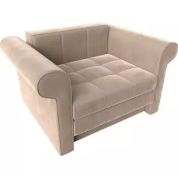 Кресло-кровать АртМебель Берли велюр бежевый