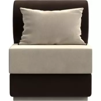 Кресло Лига Диванов Кресло Кипр микровельвет бежевый/коричневый