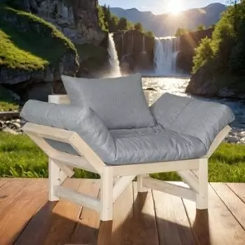 Кресло Мебелик Бинго ткань браво grey, каркас лак (П0007328)