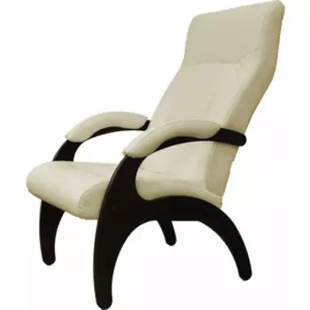 Кресло Мебелик Пиза экокожа крем, каркас венге