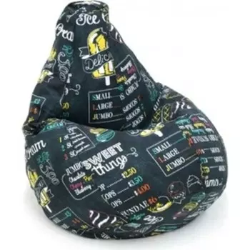 Кресло мешок GoodPoof Груша жаккард айскрим XL