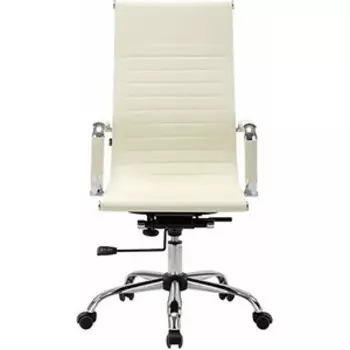 Кресло офисное Brabix Energy EX-509 рециклированная кожа хром бежевое (531166)