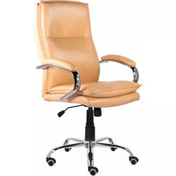 Кресло офисное Brabix Premium Cuba Ex-542, экокожа, бежевое (532551)