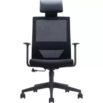 Кресло офисное NORDEN Трэнд черный пластик/черная сетка/черная ткань