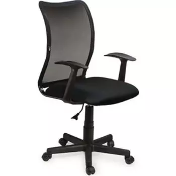 Кресло оператора Brabix Spring MG-307 с подлокотниками черное TW (531406)