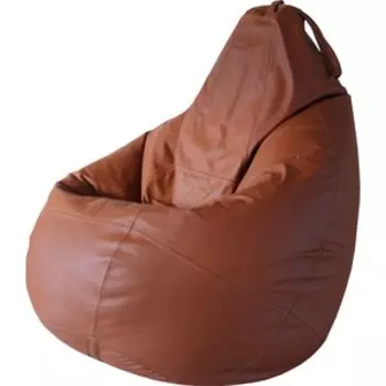 Кресло Папа Пуф Boss brown натуральная кожа
