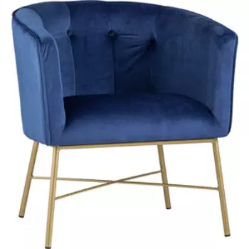 Кресло Stool Group Шале велюр синий