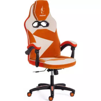Кресло TetChair Arena флок/ткань молочный/оранжевый 4/18/07