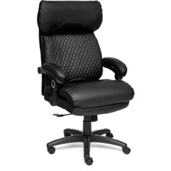 Кресло TetChair CHIEF кож/зам/ткань, черный/черный стеганный/черный 36-6/36-6/11