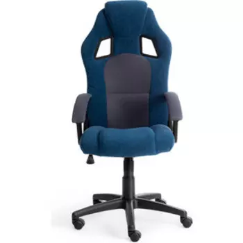 Кресло TetChair Driver флок/ткань синий/серый 32/12